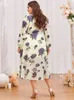 Casual jurken toleen klaring prijs vrouwen grote plus size midi jurken zomer chic elegante lange mouw bloemenavond feestkleding 230316