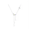 Kedjor Fashion Tassel Opal Moon Star Charm Pendant Choker Halsband för tjej Kvinnlig uttalande Bröllopsmycken DZ847