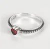 Anelli di zirconi di cristallo rosso cuore di design vintage per le donne Fede nuziale di fidanzamento Regalo di San Valentino Gioielli Boho Anelli Mujer