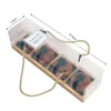 Gift Wrap 10Pcs Portable Transparent Cake Cupcake Roll Boxes With Handle PET Packaging Dessert Container Holder Party Packing Gift Box RRA