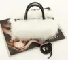 Evening Bags Fashion And Temperament Lady Bag Durable PU Leather Faux Fur Handbag Lightweight Lovely HandbagsTote Messenger Plush Wrist