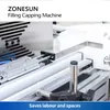 ZONESUN Tappatrice di riempimento automatico con trasportatore Pompa peristaltica Flacone roll-on per fiala di profumo liquido da tavolo ZS-AFC1Z