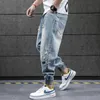 Mäns jeans hiphop harem jeans män lösa jogger denim casual sportbyxor sydkorea ankel längdbyxor gatukläder 230410