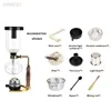 3-5 أكواب وعاء زجاج قهوة سيفون مع مقبض ذهبي لمطعم فندق Homey Kraflo Siphon Dipper Coffee Maker