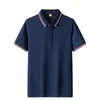 Heren Polos Korea Style Solid Brand Fashion Polo shirts korte mouw heren patchwork zomers katoen ademende tops tee extraze 5xl 230316