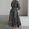 Casual Dresses ZANZEA Autumn Shirt Women Elegant Polka Dot Vestidos Chic Bohemian Maxi Holiday Long Sundress OL Kaftan 221125