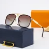 Fashion Pilot Mens Kvinnor Solglasögon Rund Guld dubbel Bridge Metal Frame Högkvalitativ UV -skydd Glasslins utomhus strandsolglasögon glasögon med låda L5