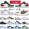 Projektant 1 niskie Buty do koszykówki jumpman 1s Bred Toe LX Grey Black Sail Shadow Light Smoke Grey Fragment x Cactus Mocha UNC Obsidian Ember Glow męskie damskie trampki