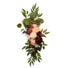 Dekorative Blumen 2 teile/satz Hochzeit Bogen Dekoration Runde Simulation Blume Rose Pfingstrose Willkommen Gast Karte