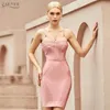 Повседневные платья Adyce Summer Pink Rineveless Women Bodycon Bangage платье 2023 Сексуальные спагетти -ремешки клуб знаменитостей Клуб Знаменитости Взлету