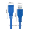 Novo 1,8m de 6ft USB 3.0 Male to Female Extension Data Cand Cabo 5 Gbps Super Speed