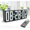 Wanduhren, groß, Jumbo-LED-Uhr, Display, Tisch, Schreibtisch, Alarm, Fernbedienung, Kalender, digitale Timer-Uhr, Blau