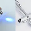 Stylo contrefait argenté lumière Uv Led, encre Invisible, fournitures de matériel, stylo en plastique pour l'école et le bureau, Invisible avec boule N0J1