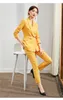 Ternos femininos Blazers feminino Ternos 2 PCs Amarelo Mulheres Jaqueta de Negócios Pantsuitsformal Ladies Pant Suits Office Office Trouser Pantsuitão 230316