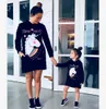 Family Matching Outfits Autumn Mom and Daughter Sweatshirt Dress Unicorn Hooded Mother Daughter Dresses Family Matching Outfits Mommy and Me Clothes 230316