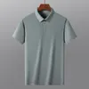 Polo's voor heren Koreaanse stijl Ice Silk naadloze heren met korte mouwen Rapel Polo Shirt High-End Casual Summer T-shirt Grote maat kleding 230316