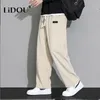 Herrenhosen Frühling Herbst Mode Temperament Koreanische Cordhose mit weitem Bein Mann lose beiläufige einfarbige männliche Jogginghose Streetwear-Kleidung 230316