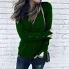 Women's Blouses Shirts Classic Junior Medium Tops Womens Autumn And Winter Crew Neck Blouse With Open Sleeves Plain V