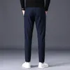 Męskie spodnie jesienne spodnie zimowe Mężczyźni zagęści polar w podszewce ciepłe elastyczne talii dresowe presie mody szarymi garniturem Mężczyzna 230316