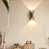 Lampade da parete HIENA Round Square Sconce Luci moderne Portico da giardino Ip65 Impermeabile Up Down Lighting Lampada da esterno per camera da letto a Led Decor