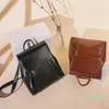 Leather Women Backpack Rucksack Cross Body Shoulder Bag Girls School Female Natural