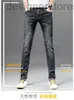 Jeans pour hommes Designer Designer Gris Nouveau Jeans à petite jambe Mode pour hommes Élastique Slim Straight NTS Hommes ZE2E P0UB