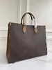 Sera s 5A Onthego GM MM PM Tote Borse a tracolla Nero Beige 41 cm 34 cm 25 cm On The Go Borsa a tracolla Epilogue in vera pelle Borse di lusso