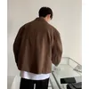 Мужские костюмы коричневый плечевой пиджак Men Men Fashion Social Mens Promting Jacket Корейская свободная повседневная костюма Формальный M-2XL