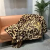 High-grade luxury leopard print velvet blankets office leisure travel blanket sofa decorative throw blanket cover