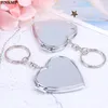 Kompakta speglar DA04 PORTABLE TWOSIDE Folding Make Up Mini Makeup Key Chain Pocket Women Cosmetic Ring 230314