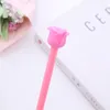 4st/mycket söt rosblommor gel penna för barn studentskolekontors leveranser brevpapper kawaii skriver pennor 0,5 mm svart bläck