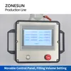 Zonesun 자동 페이스트 충전 기계 생산 라인 젤 잼 둥근 병 캡핑 라벨링 기계 로터 펌프 서보 모터 ZS-RPCL1