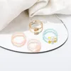 Cluster Ringe Boho Bunte Reisperlen Für Frauen Handgemachte Geflochtene Elastische Perle Einstellbare Set Mädchen Party Schmuck Geschenke Großhandel