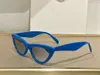 40019男性用の猫の目のサングラスブルーシルバーミラーサングラスデザイナーサングラスシェードocchiali da soleメガネUV400アイウェアボックス