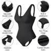 Kvinnors shapers Shapewear bodysuit thong shaper för kvinnor midja tränare kropp shaper djup v hals bantning underkläder inbyggda bh camisoles topps 230316