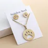 Necklace Earrings Set 1set Animal Claw Butterfly Stainless Steel Pendant For Women Gold Color Chain Jewelry Gifts