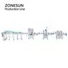 ZONESUN Automatic Liquid Filling Capping Labeling Machine Production Line Bottle Unscrambler Magnetic Pump ZS-FAL180X4