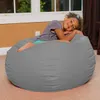 Posh Creations Bean Bag Chair for Kids Teens Adults Includes Removable and Hine Washable Cover Solid Gray 38in Large