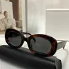 Óculos de sol Arc de Triomphe óculos de sol legais Loira Havana Acetato Armação Oval com Templo INS Net Vermelho Mesmo Estilo Óculos 40194 Moldura Pequena Mulher Sexy Presente