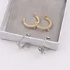 Design Fashion Ear Stud Earrings 18k Gold Plated 925 Silver Plated Crystal Pearl Earring for Women Wedding Jewelry Accessories ER0801-ER0820