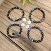 Strand 8mm naturstenpärlor bönarmband svart onyx sodalite Buddha japamala andliga smycken meditation inspirerande