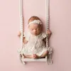 Keepsakes Vintage Wooden Prop Macrame Swing for born Pography Props Babies Infants Po Shooting Chair Pod Accessories Fotografia 230316