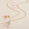 Necklace Earrings Set 1set Animal Claw Butterfly Stainless Steel Pendant For Women Gold Color Chain Jewelry Gifts