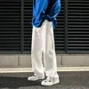 Men's Pants Fashion Long Oversized Pants Men Streetwear Clothing Solid Cotton Straight Trousers Khaki White Green White Casual Pants Man 230316