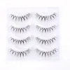 Falska ögonfransar W-7 Naturligt simulerade tjocka transparenta stam Fake Eyelash Glimmer Nybörjare Makeup Tools Lashes Hand Made Lashfalse