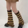 Strumpor hosierande japan stil kawaii stickade ben värmare e-tjej mörk akademi vinter långa strumpor strumpor harajuku grunge knähög boot leggings 230316