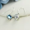 Dangle Earrings & Chandelier Vinregem 925 Sterling Silver Blue Topaz Gemstone Wedding Engagement Romantic Drop For Women Fine Jewelry