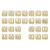 Anhänger Halsketten 26 teile/los DIY Alphabet Cube Micro Pave Kupfer CZ Quadrat Charme Name Persönliche Schmuck Großhandel Top Qualität GPM30