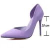 Zapatos de vestir Mujer Bombas Suede Mujer Tacones Stiletto Moda Oficina Zapatos Bombas Sexy Tacones altos 10 Cm Señoras Zapatos Mujer Bombas 230316