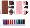 Flower Butterfly Leather Wallet Cases for iphone 14 pro max 13 12 11 XR XS MAX 6G 7G Fashion Luxury Flip Cover Card Slot ID Holder Pouch